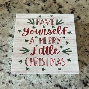 Festive Christmas Sign Art Decor